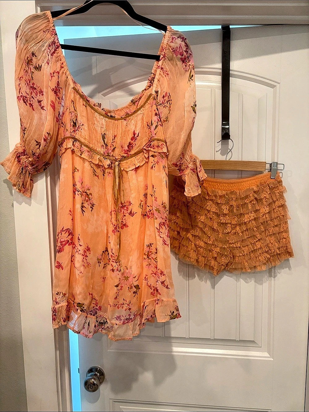Free People Maggie Mae Floral Print Tunic & Shorts Set Small
